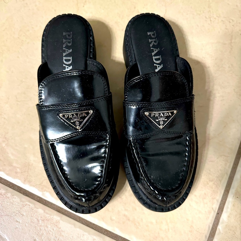 Black loafers